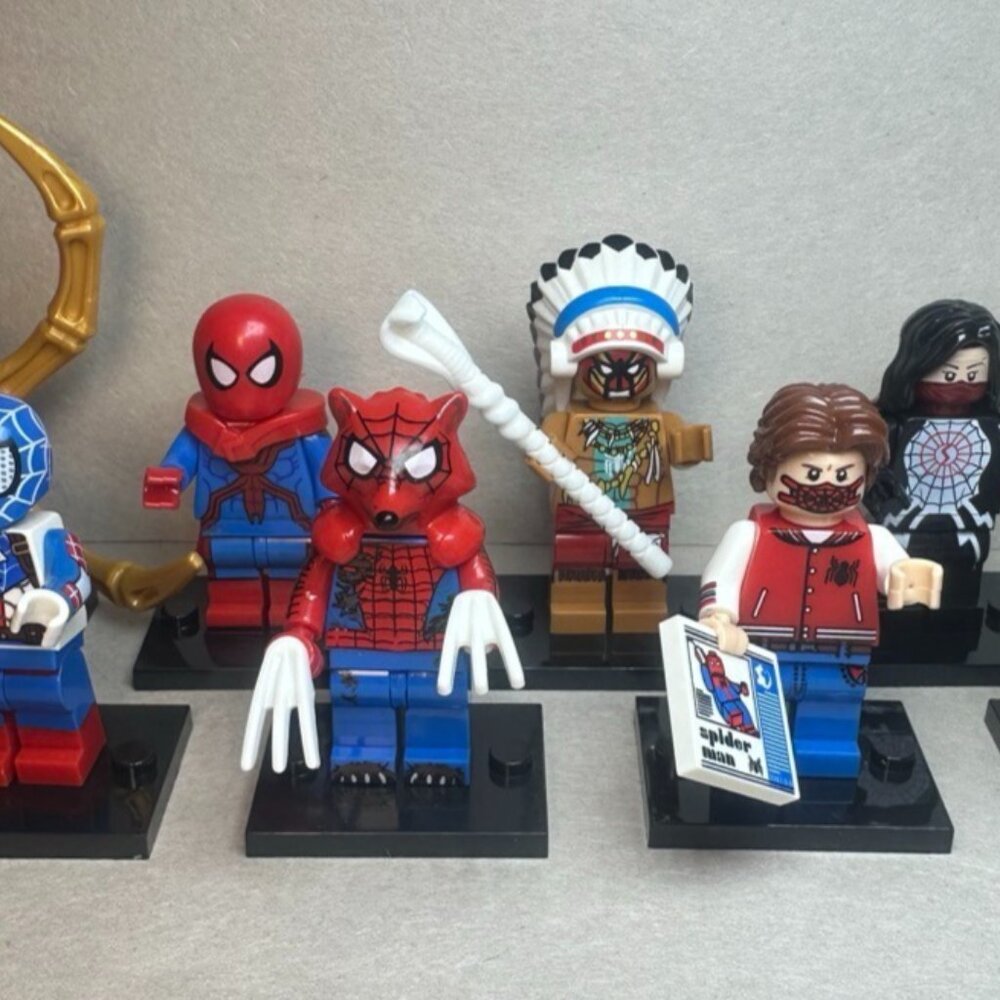 Custom Printed MOC Marvel Spider-Man Comics Spider-Suit Minifigures 8 Pack